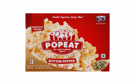 PopEat Microwave Popcorn Butter Pepper  Pack  180 grams